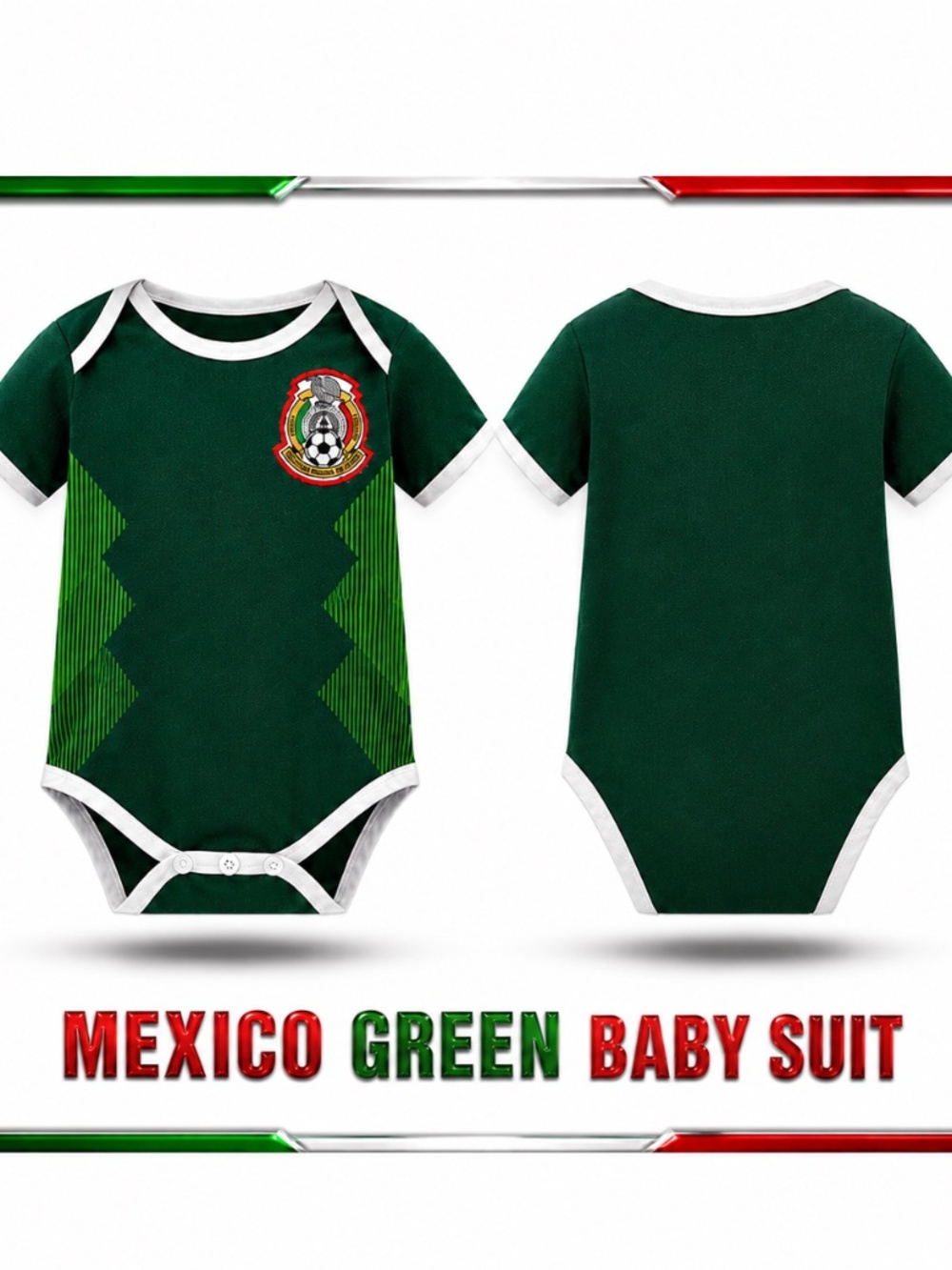 MEXICO SOCCER BABY SUIT GREEN